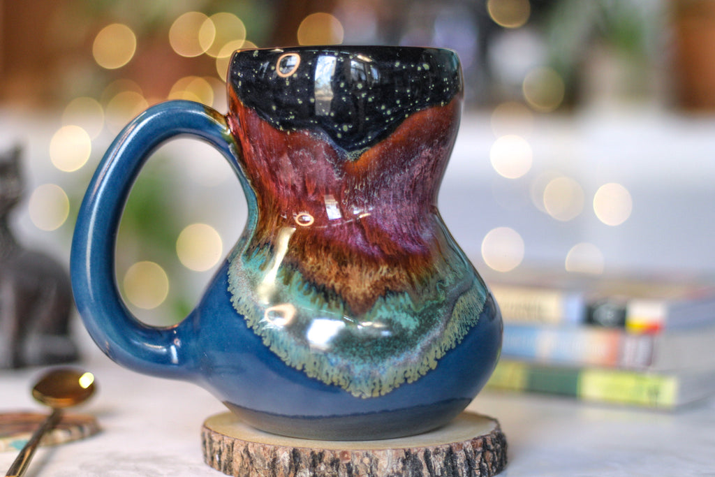 30-A Starry Night Gourd Mug - TOP SHELF,  oz.
