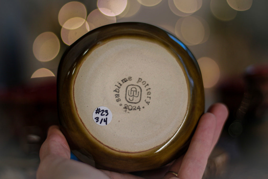 23-E Molten Christmas Divot 'Sipping' Bowl, 12 oz. (This listing is for one bowl)