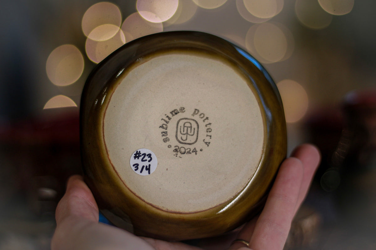 23-E Molten Christmas Divot 'Sipping' Bowl, 12 oz. (This listing is for one bowl)