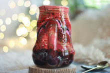 Load image into Gallery viewer, 03-A Strawberry Hills Variation Barely Flared Textured Divot Mug - TOP SHELF MISFIT, 22 oz.