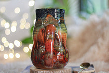 Load image into Gallery viewer, 03-A Green Mountain Midnight Barely Flared Textured Divot &#39;Cuddle&#39; Mug - TOP SHELF, 26 oz.