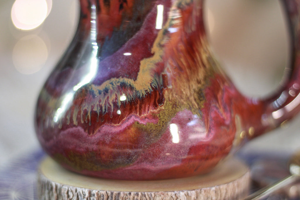 03-B Amber 'FLOW' Variation PROTOTYPE Gourd Mug - TOP SHELF MISFIT, 20 oz.