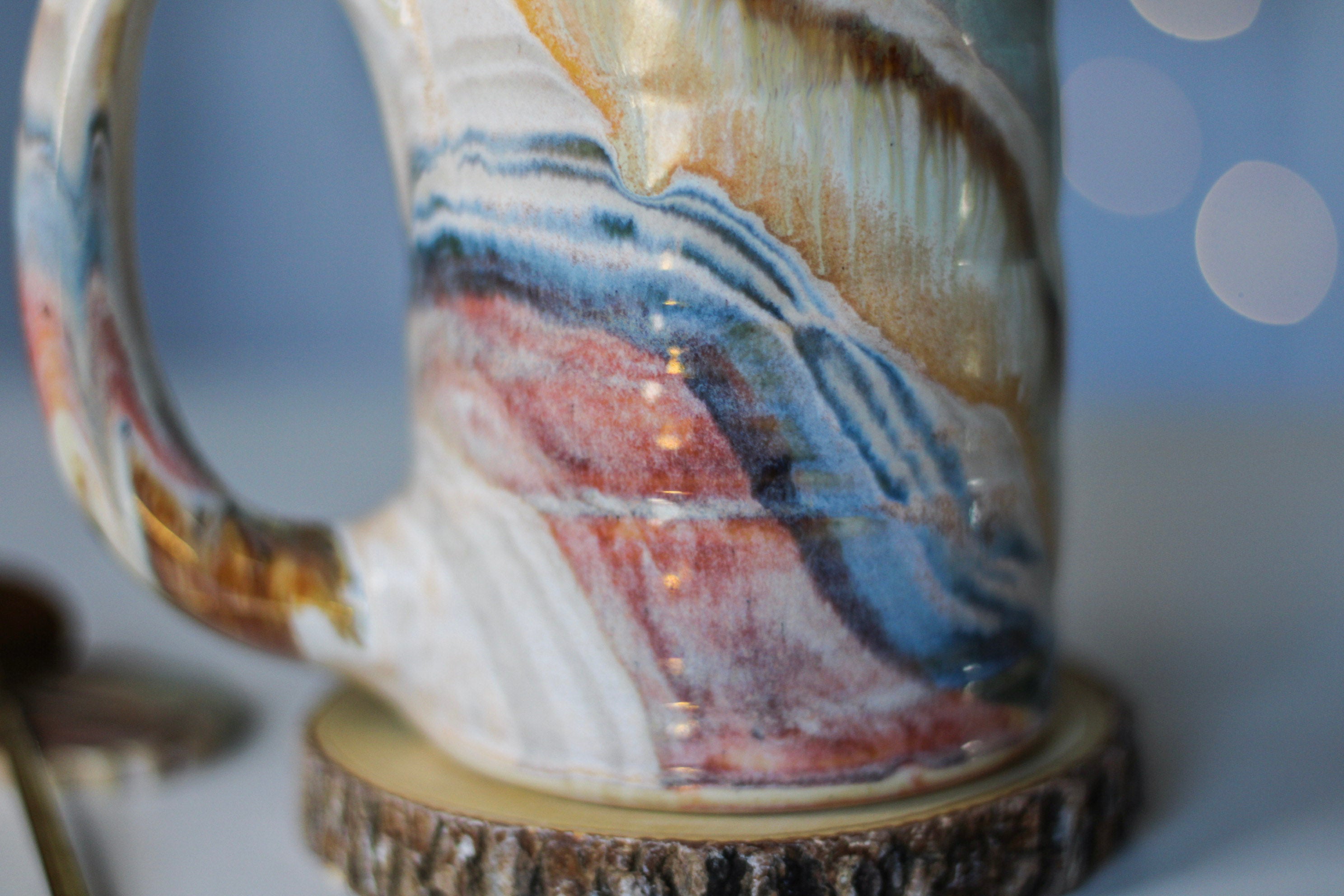 03-B Soft Earth Series PROTOTYPE Textured Stein - TOP SHELF, 20 oz.