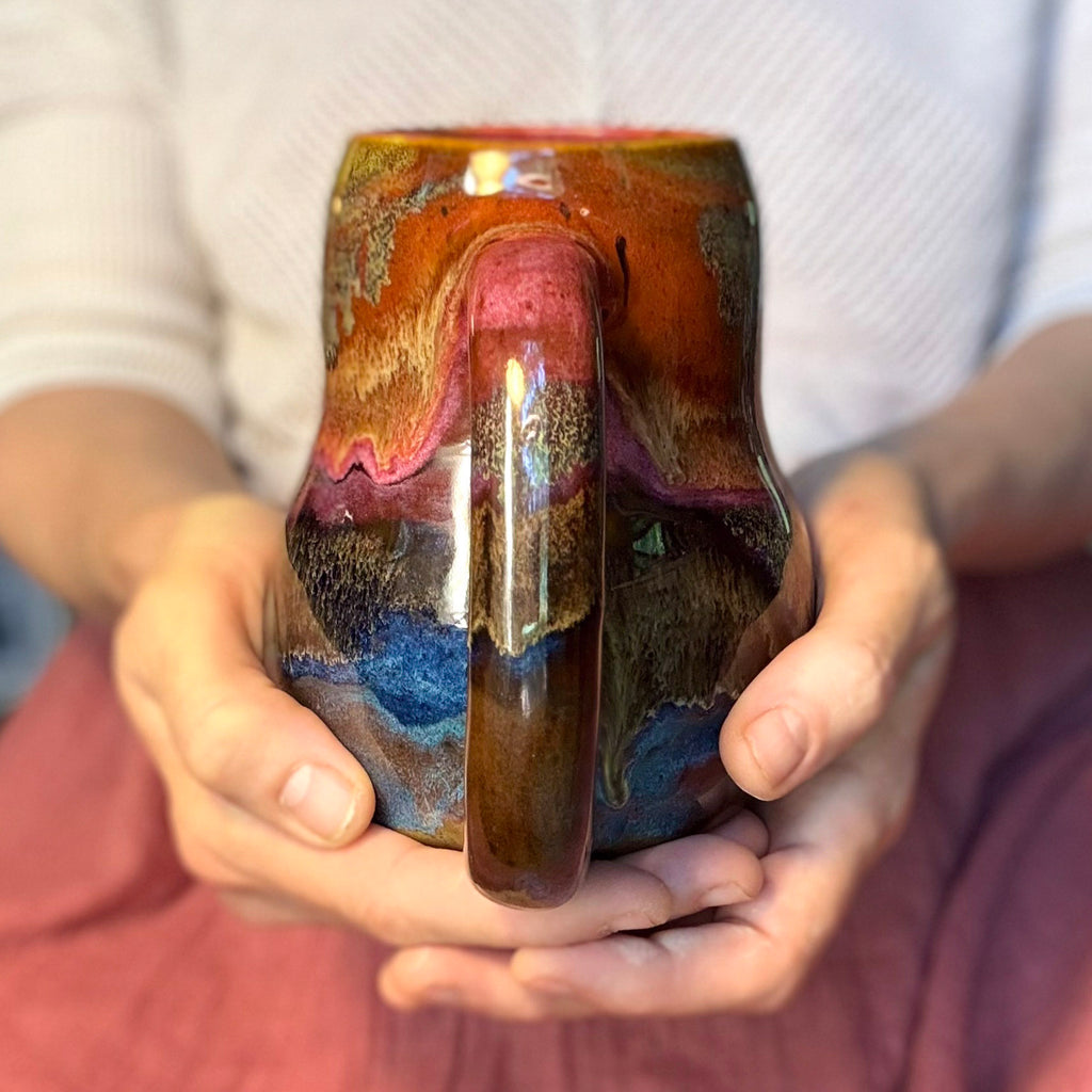 04-D Earthy Rainbow Grotto Mid Mod Mug, 23 oz.