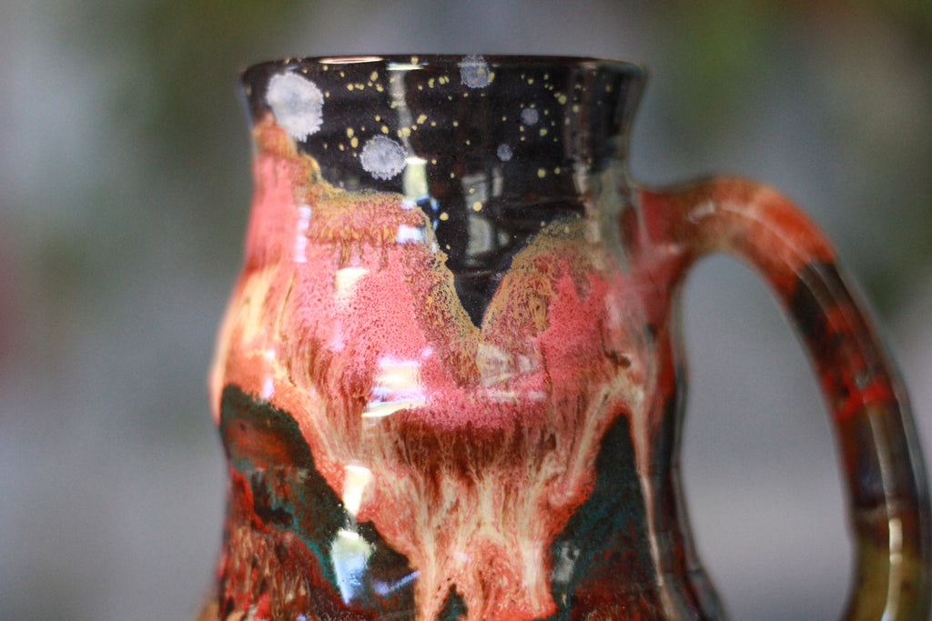 03-B Starry Night Barely Flared Textured Divot "Cuddle"  Mug - TOP SHELF, 21 oz.