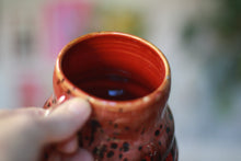 Load image into Gallery viewer, 03-E Red Speckled PROTOTYPE Textured Mug, 23 oz.
