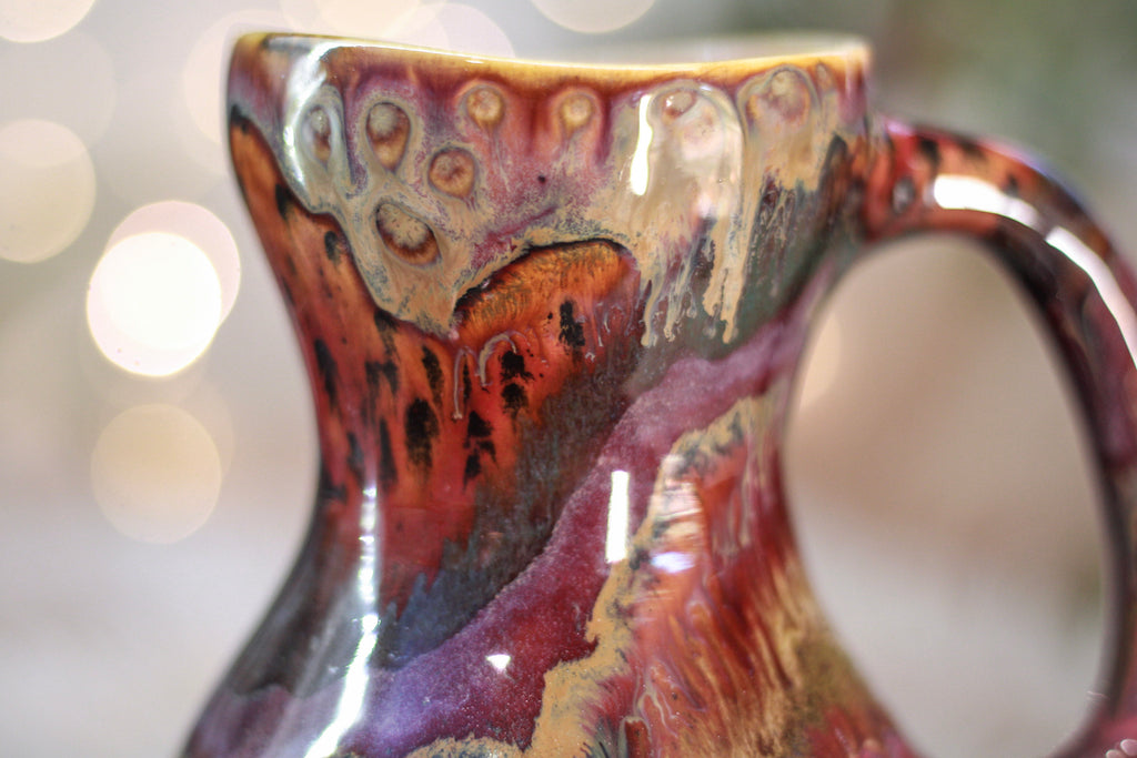 03-B Amber 'FLOW' Variation PROTOTYPE Gourd Mug - TOP SHELF MISFIT, 20 oz.