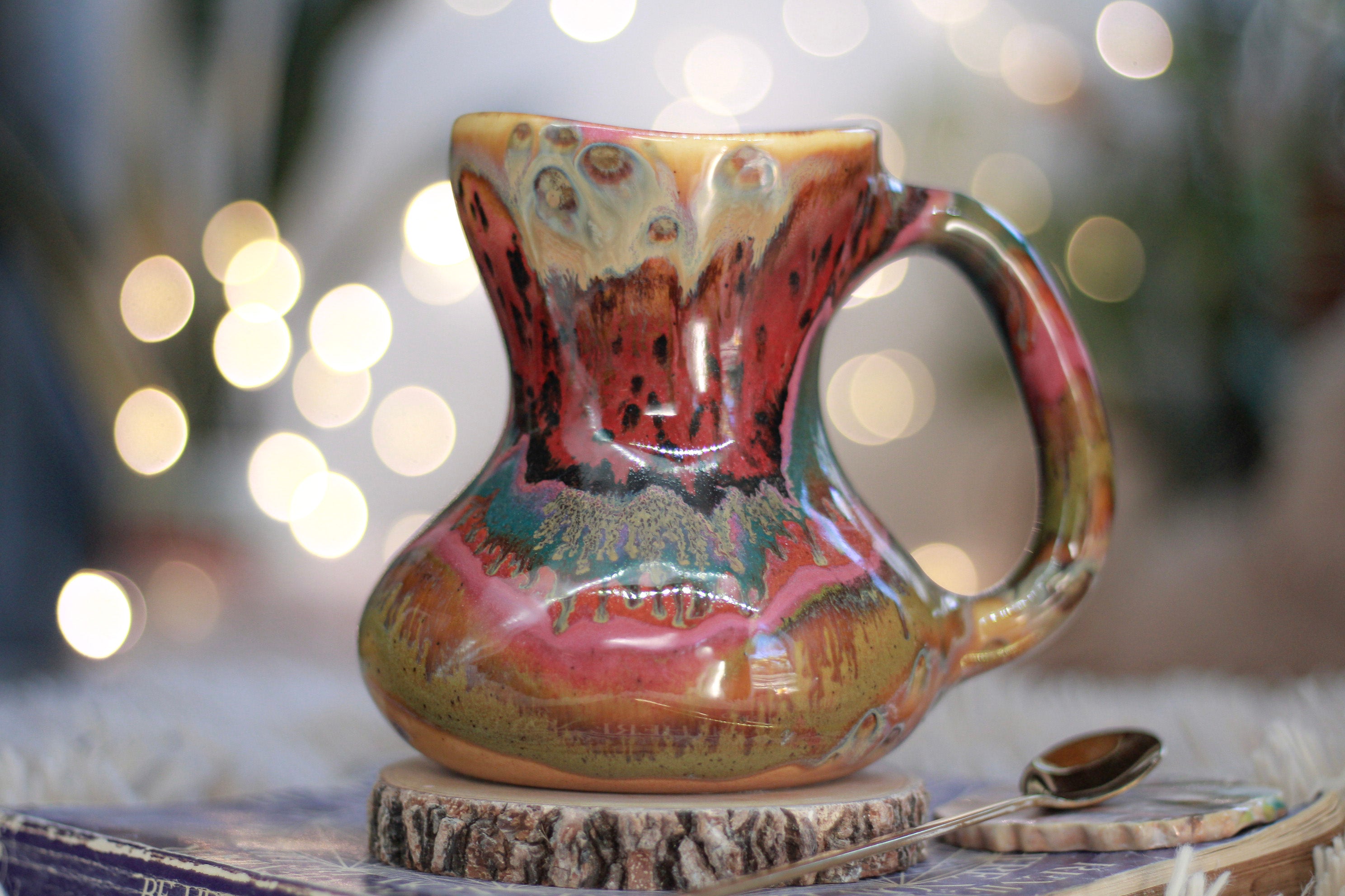 03-A Golden 'FLOW' Gourd Mug - TOP SHELF, 20 oz.