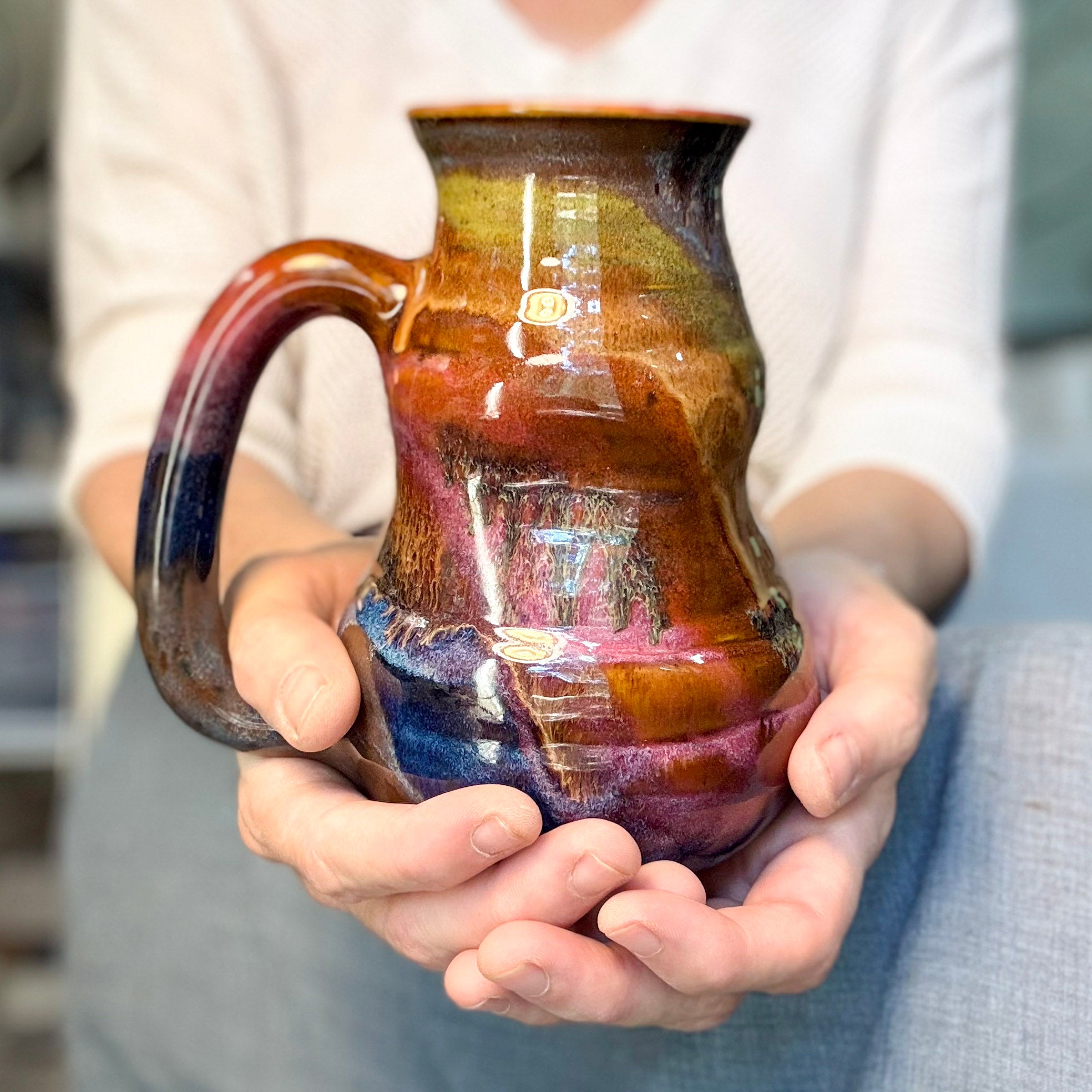 04-C Earthy Rainbow Cuddle Mug, 22 oz.