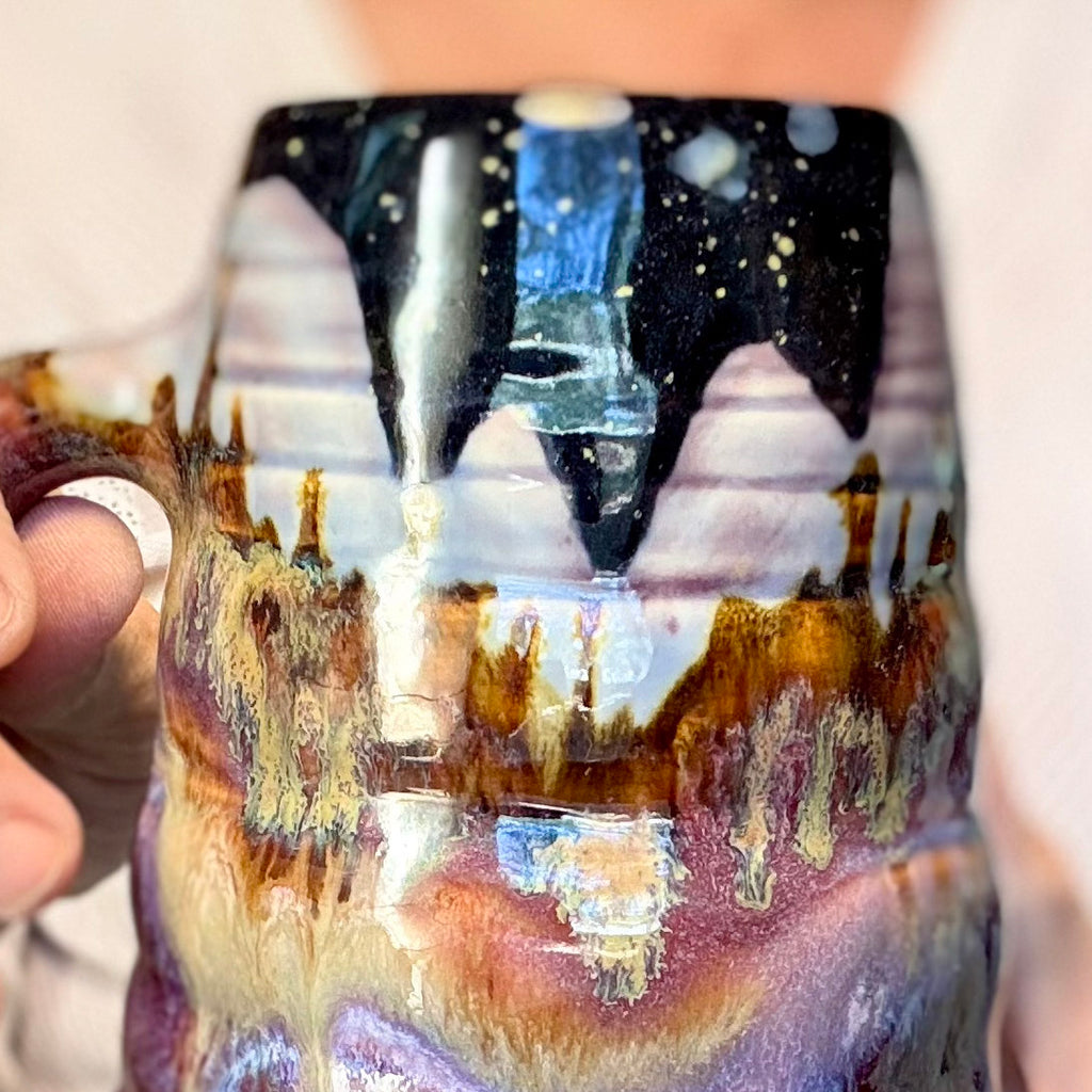 03-B Purple Mountain Majesty Swirly Mug, TOP SHELF - 26 oz.