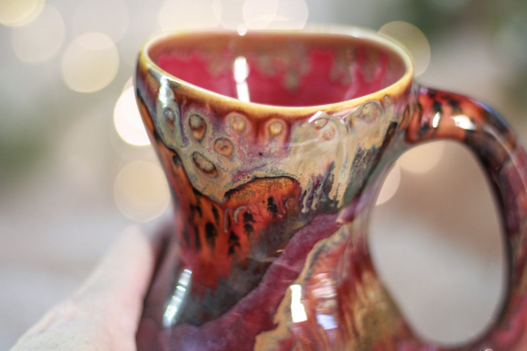 03-B Amber 'FLOW' Variation PROTOTYPE Gourd Mug - TOP SHELF MISFIT, 20 oz.