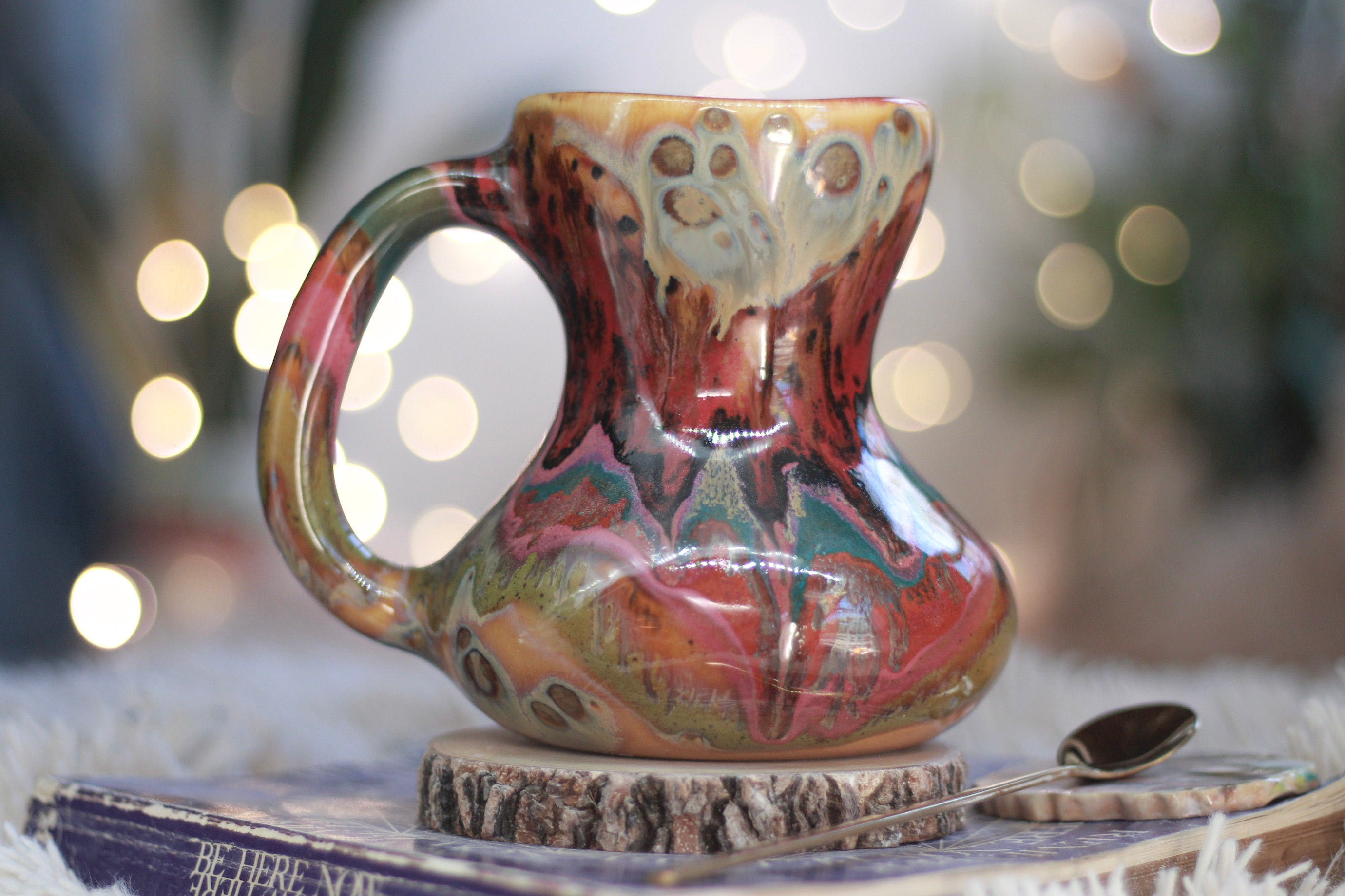 03-A Golden 'FLOW' Gourd Mug - TOP SHELF, 20 oz.