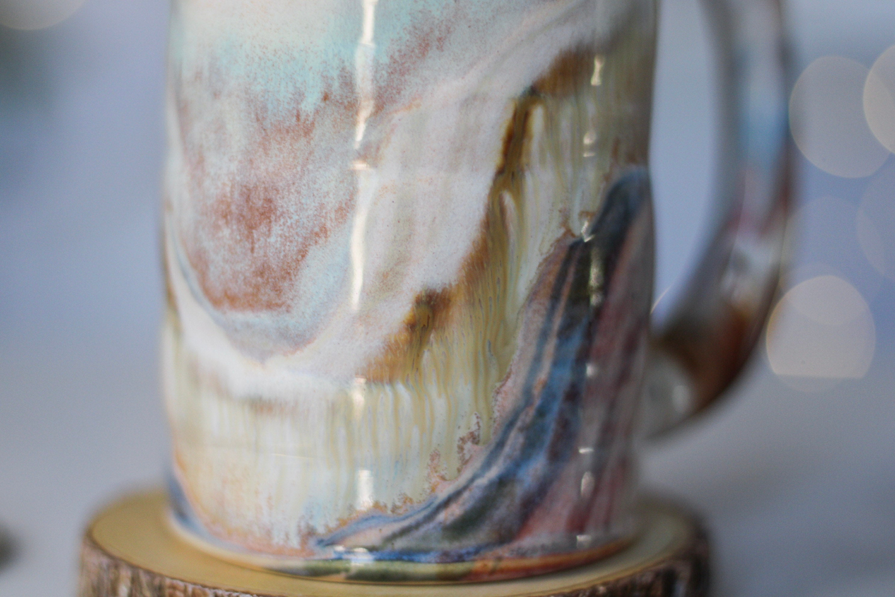 03-B Soft Earth Series PROTOTYPE Textured Stein - TOP SHELF, 20 oz.