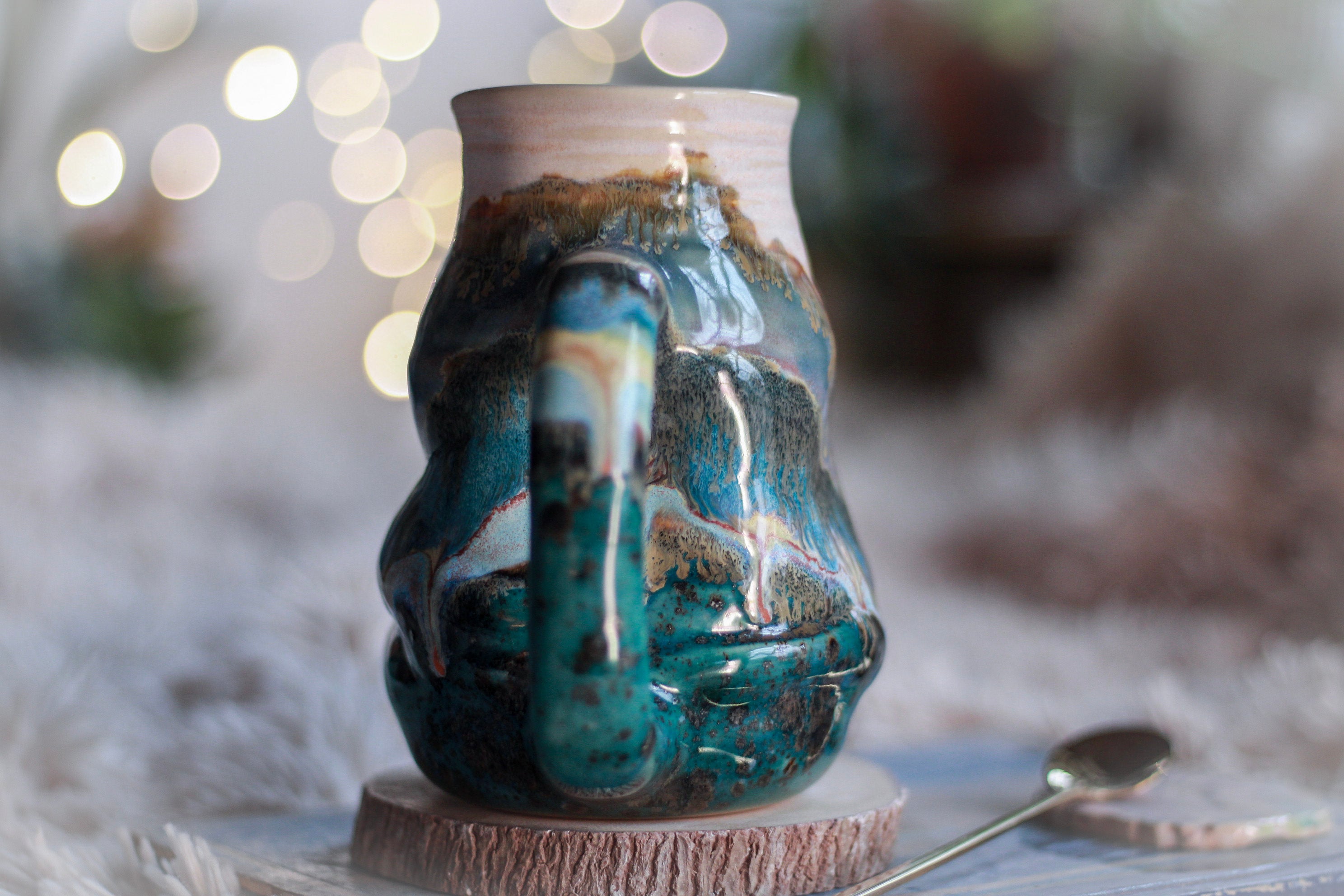 01-A Smoky Mountain Textured Barely Flared Mug - TOP SHELF MISFIT, 22 oz.