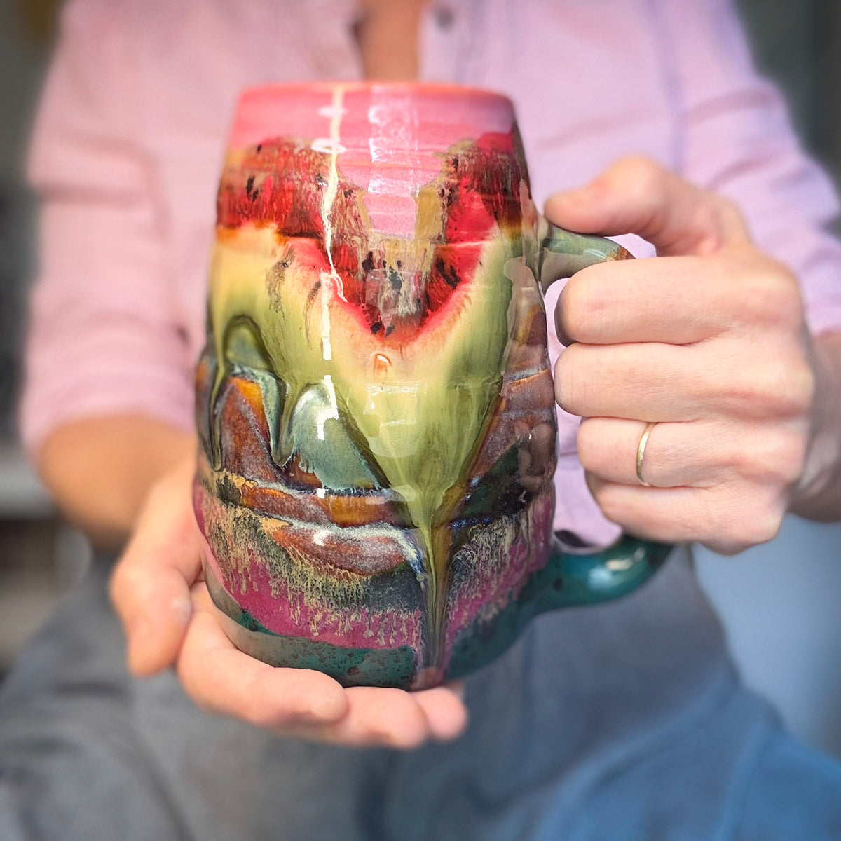 01-A New Earth Swirly Mug, 30 oz.