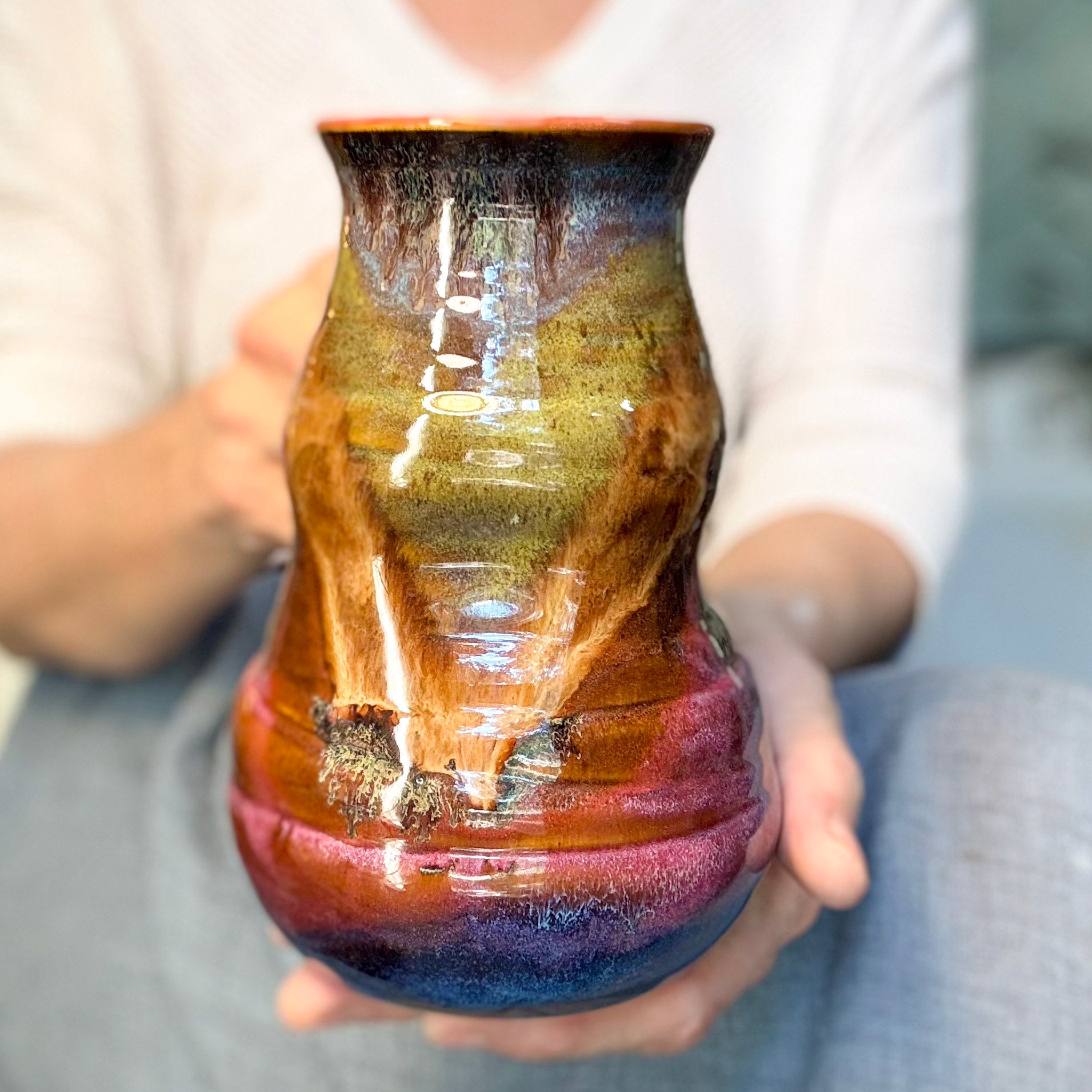 04-C Earthy Rainbow Cuddle Mug, 22 oz.