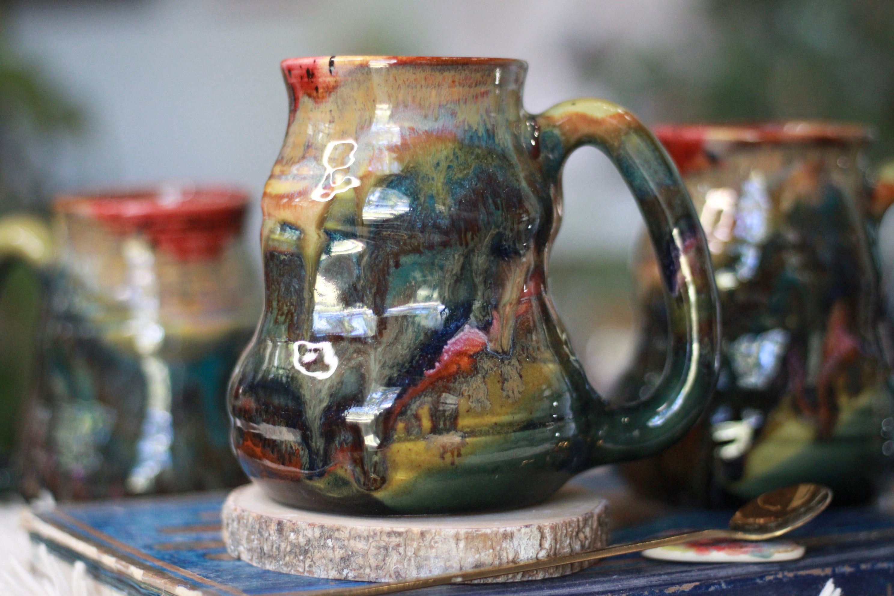 02-D Olive 'FLOW' Cuddle Mug, 18 oz. (This listing is for one mug)