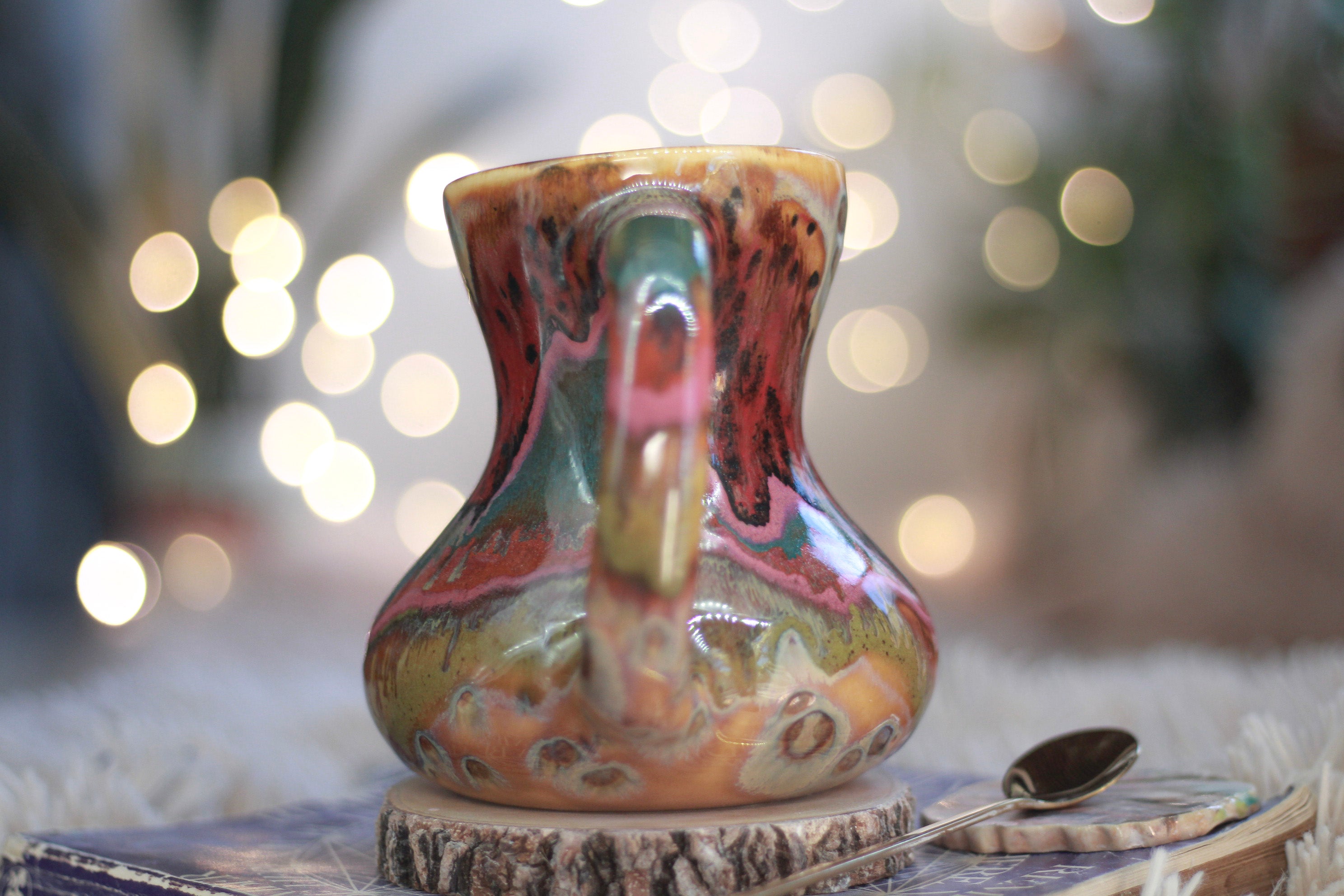 03-A Golden 'FLOW' Gourd Mug - TOP SHELF, 20 oz.