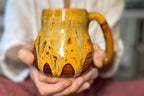 09-F Pumpkin Chai EXPERIMENT Textured Crock Mug, 17 oz.