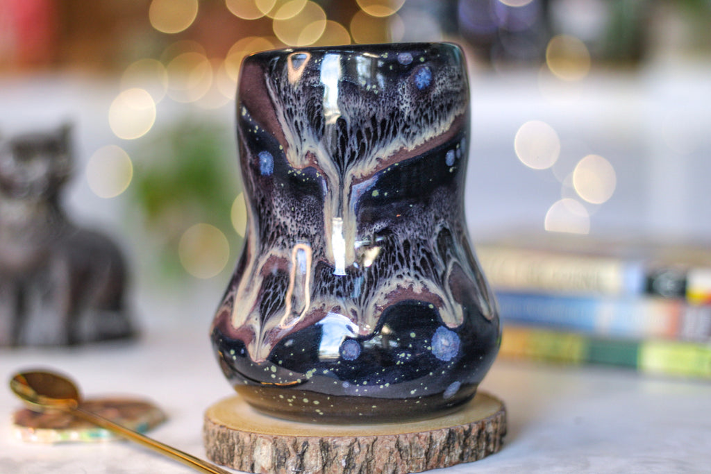 35-C Cosmic Amethyst Grotto Acorn Gourd Mug, 22 oz.