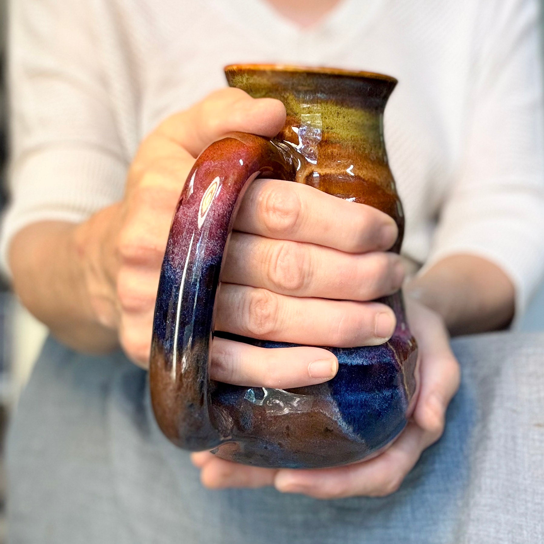 04-C Earthy Rainbow Cuddle Mug, 22 oz.