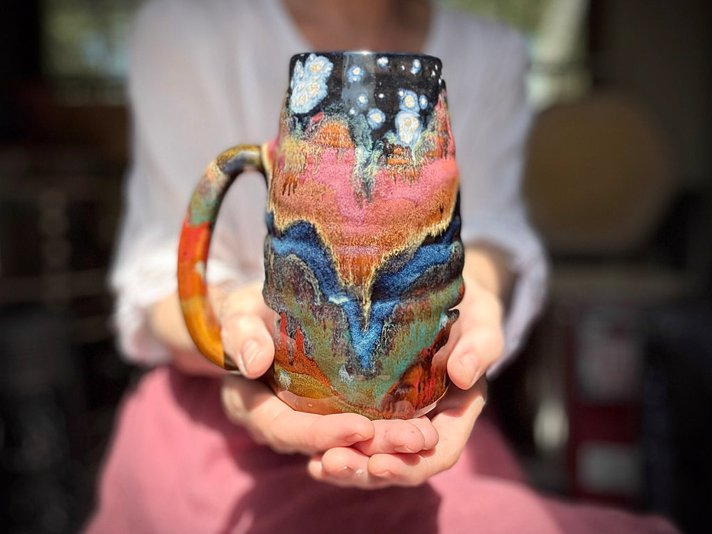 04-B Starry Night Swirly Mug - TOP SHELF, 28 oz.