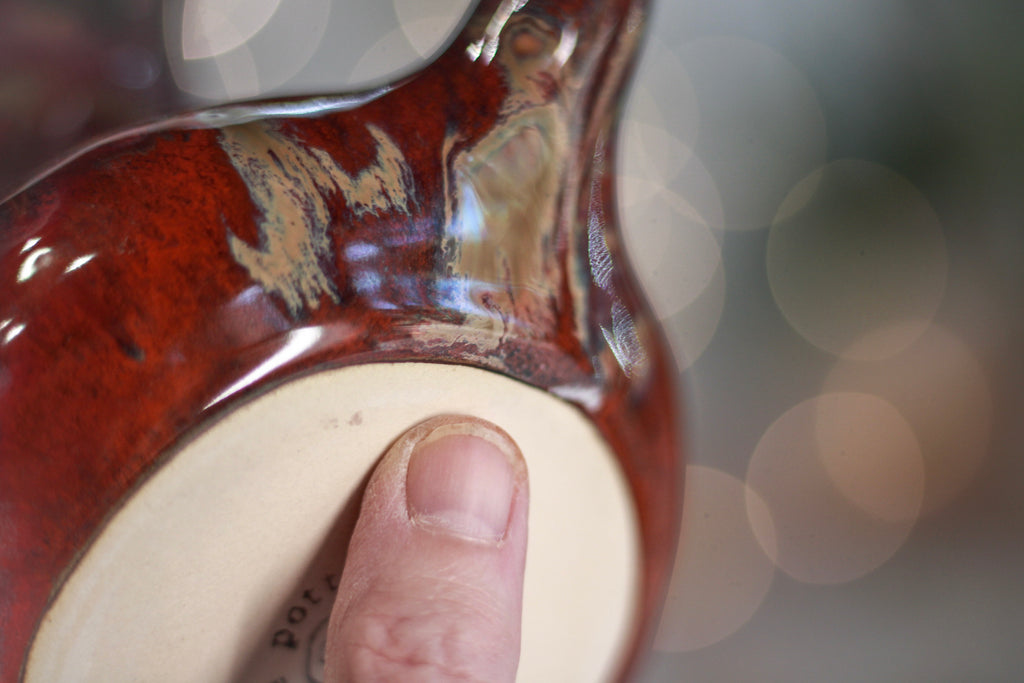 03-B Amber 'FLOW' Variation PROTOTYPE Gourd Mug - TOP SHELF MISFIT, 20 oz.