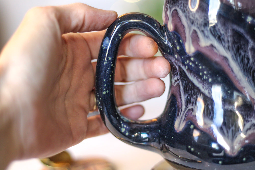 35-C Cosmic Amethyst Grotto Acorn Gourd Mug, 22 oz.
