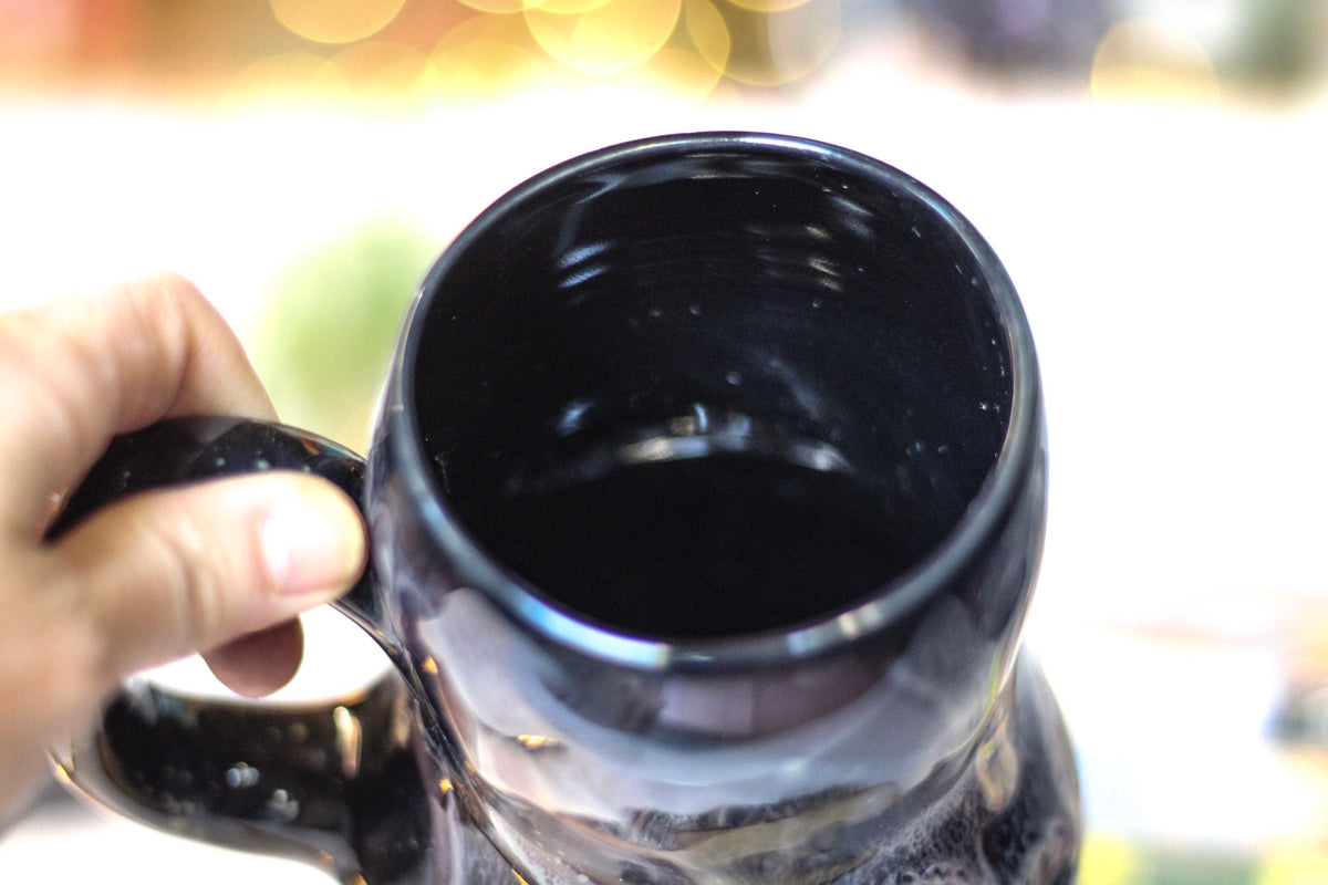 35-C Cosmic Amethyst Grotto Acorn Gourd Mug, 22 oz.