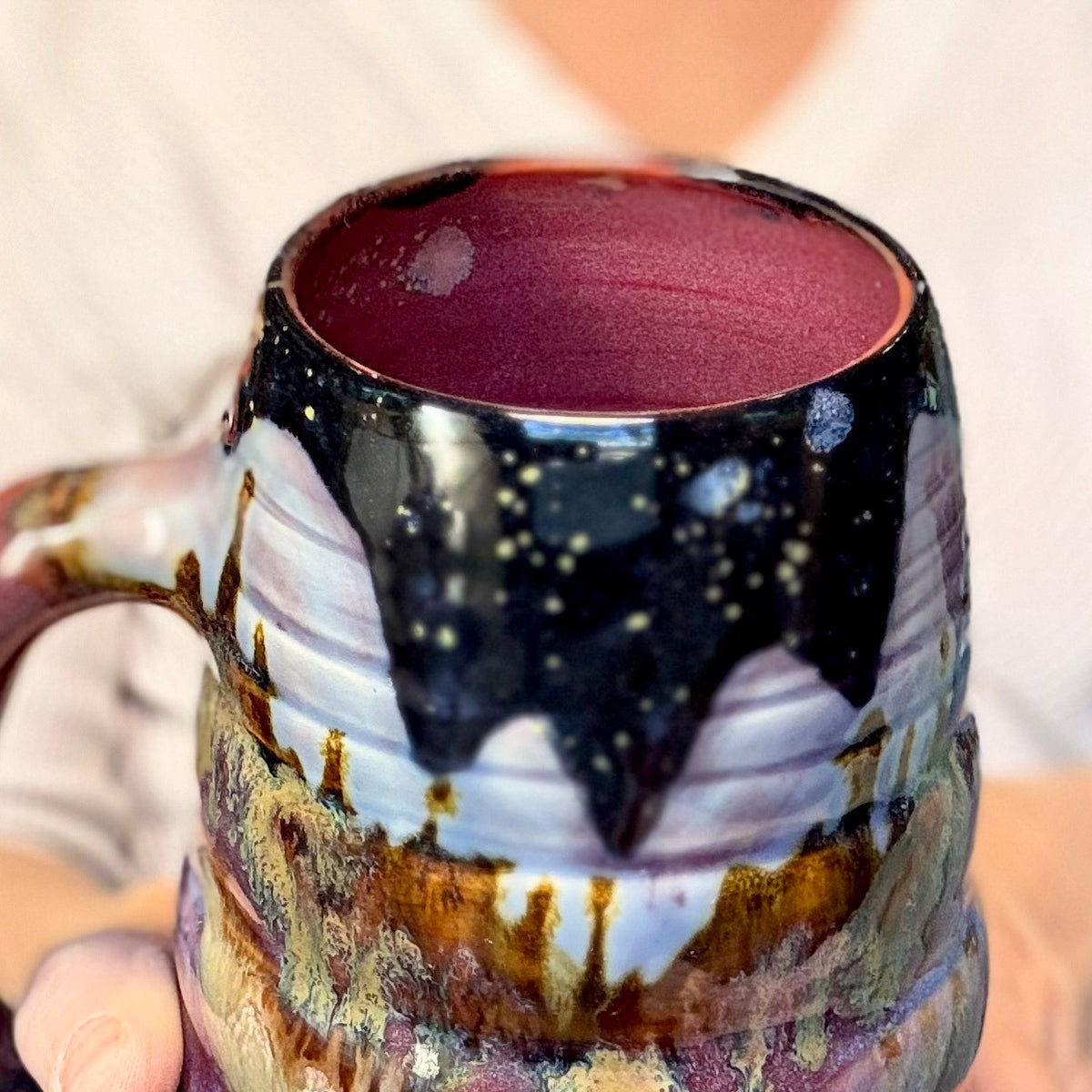 03-B Purple Mountain Majesty Swirly Mug, TOP SHELF - 26 oz.
