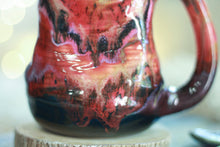 Load image into Gallery viewer, 03-A Strawberry Hills Variation Barely Flared Textured Divot Mug - TOP SHELF MISFIT, 22 oz.