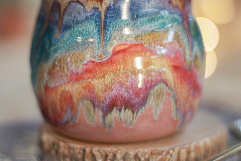 03-B Spring "FLOW" PROTOTYPE Barely Flared Textured Divot Mug, 22 oz.