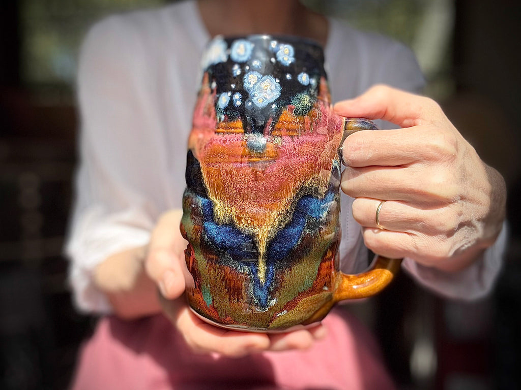 04-B Starry Night Swirly Mug - TOP SHELF, 28 oz.