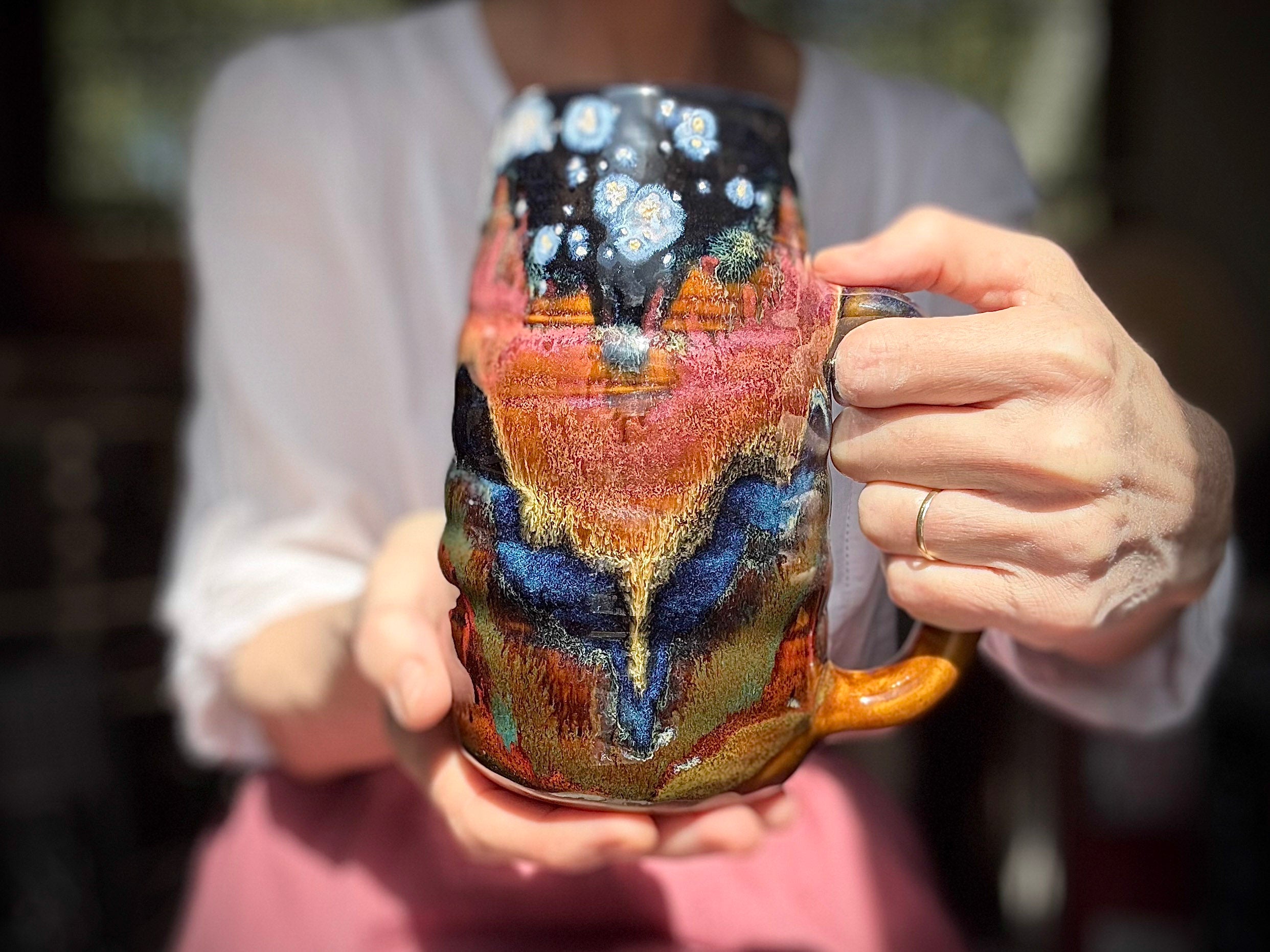 04-B Starry Night Swirly Mug - TOP SHELF, 28 oz.