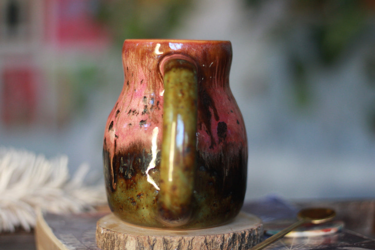 04-E Pink Speckled PROTOTYPE Textured Mug, 18 oz.