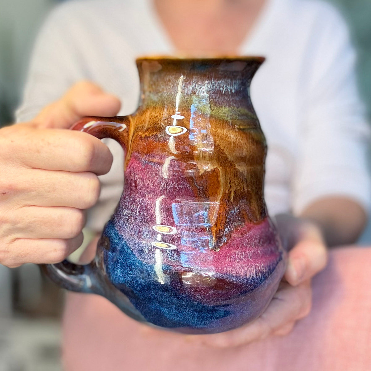 04-C Earthy Rainbow Cuddle Mug, 26 oz.