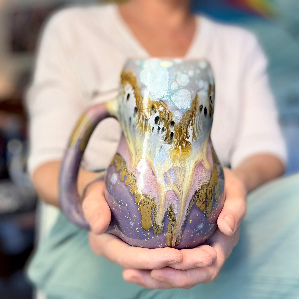 04-B Lavender Fields Curvy Mug, TOP SHELF - 25 oz.