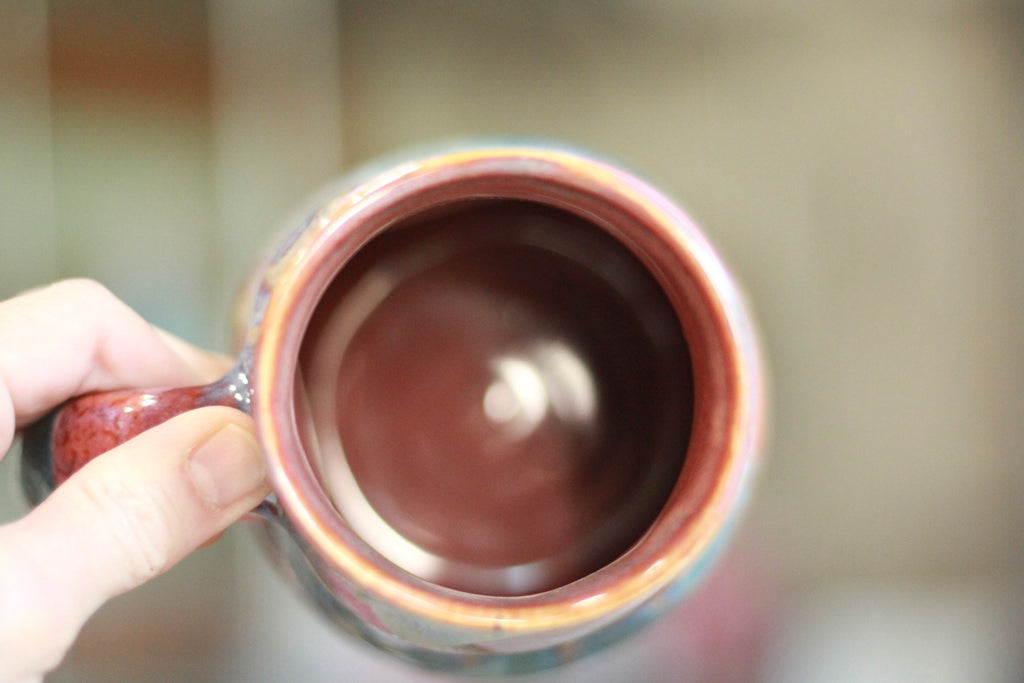 03-B Spring "FLOW" PROTOTYPE Barely Flared Textured Divot Mug, 22 oz.
