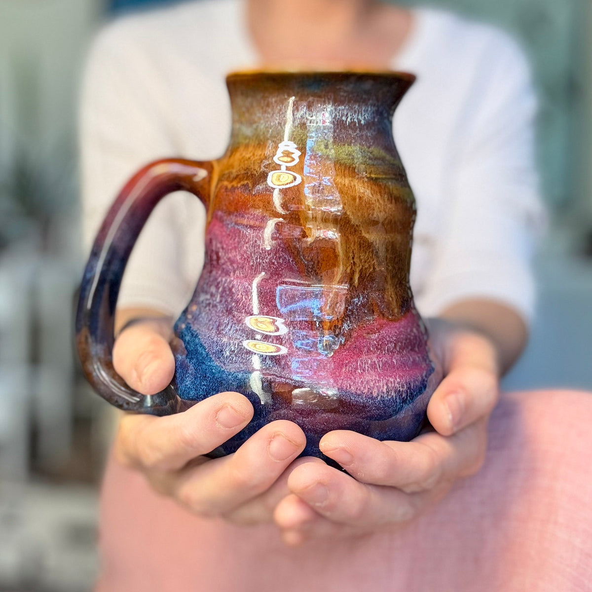 04-C Earthy Rainbow Cuddle Mug, 26 oz.