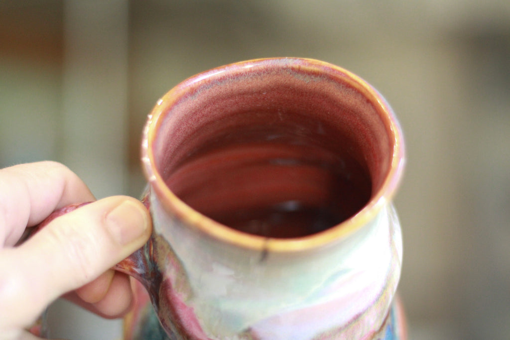 03-B Spring "FLOW" PROTOTYPE Barely Flared Textured Divot Mug, 22 oz.