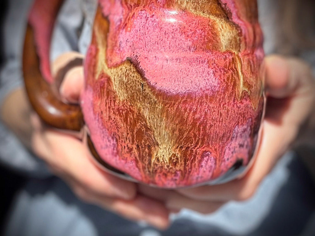 04-E Magenta Grotto Variation Swirly Mug, 18 oz.