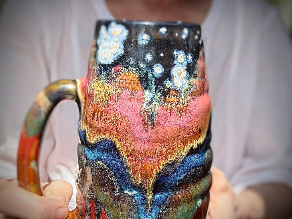 04-B Starry Night Swirly Mug - TOP SHELF, 28 oz.