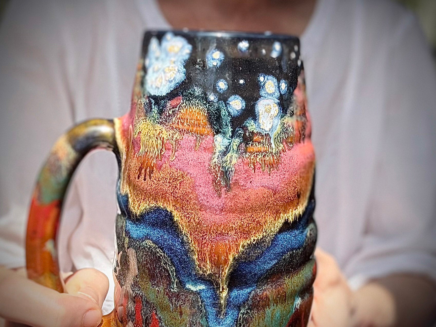 04-B Starry Night Swirly Mug - TOP SHELF, 28 oz.