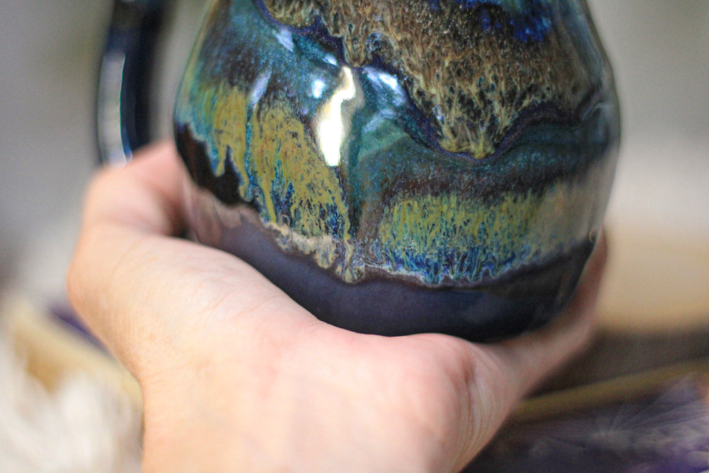 02-D Blue 'FLOW' PROTOTYPE Textured Mug, 18 oz.