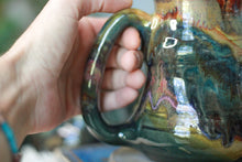 Load image into Gallery viewer, 02-D Olive &#39;FLOW&#39; Barely Flared Textured Divot Mug, 18 oz. (This listing is for one mug)