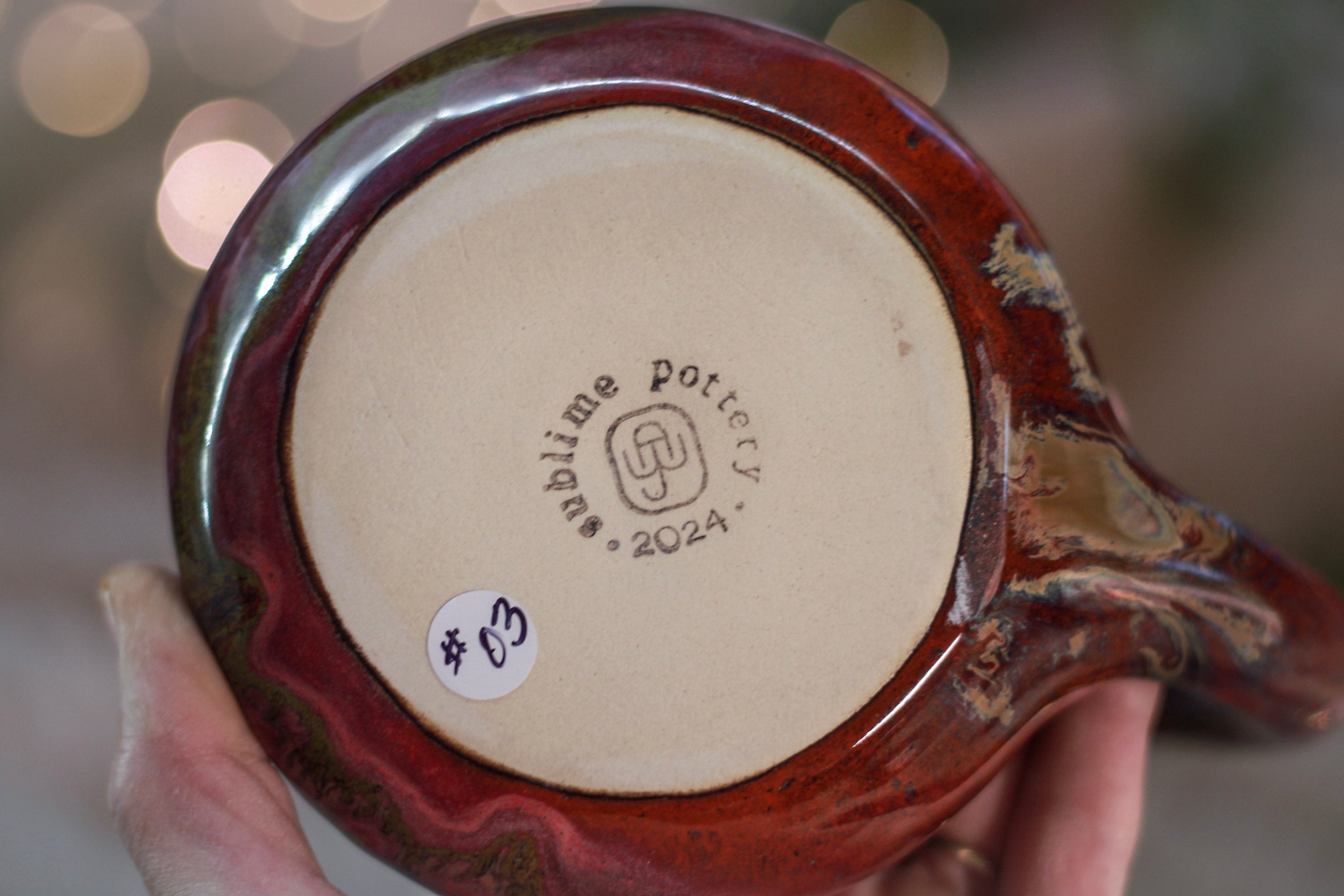 03-B Amber 'FLOW' Variation PROTOTYPE Gourd Mug - TOP SHELF MISFIT, 20 oz.