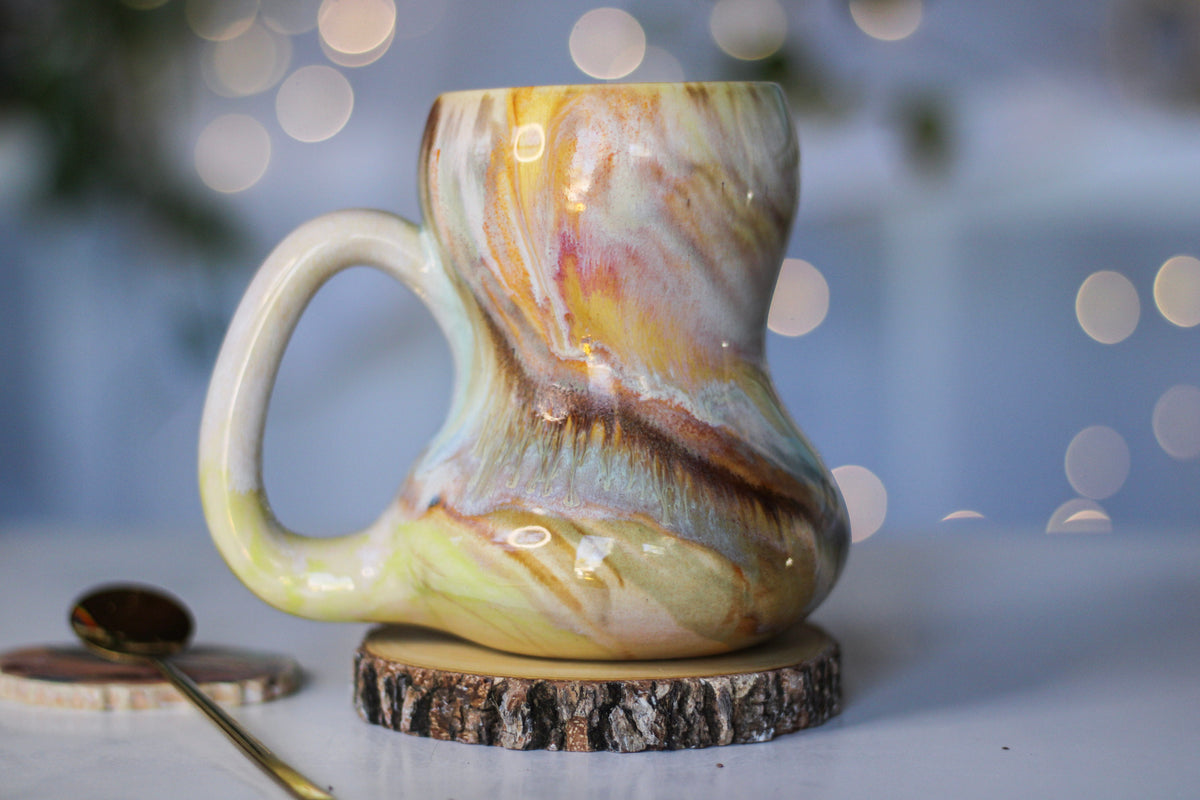 04-B Soft Earth Series PROTOTYPE Gourd Mug, 17 oz.