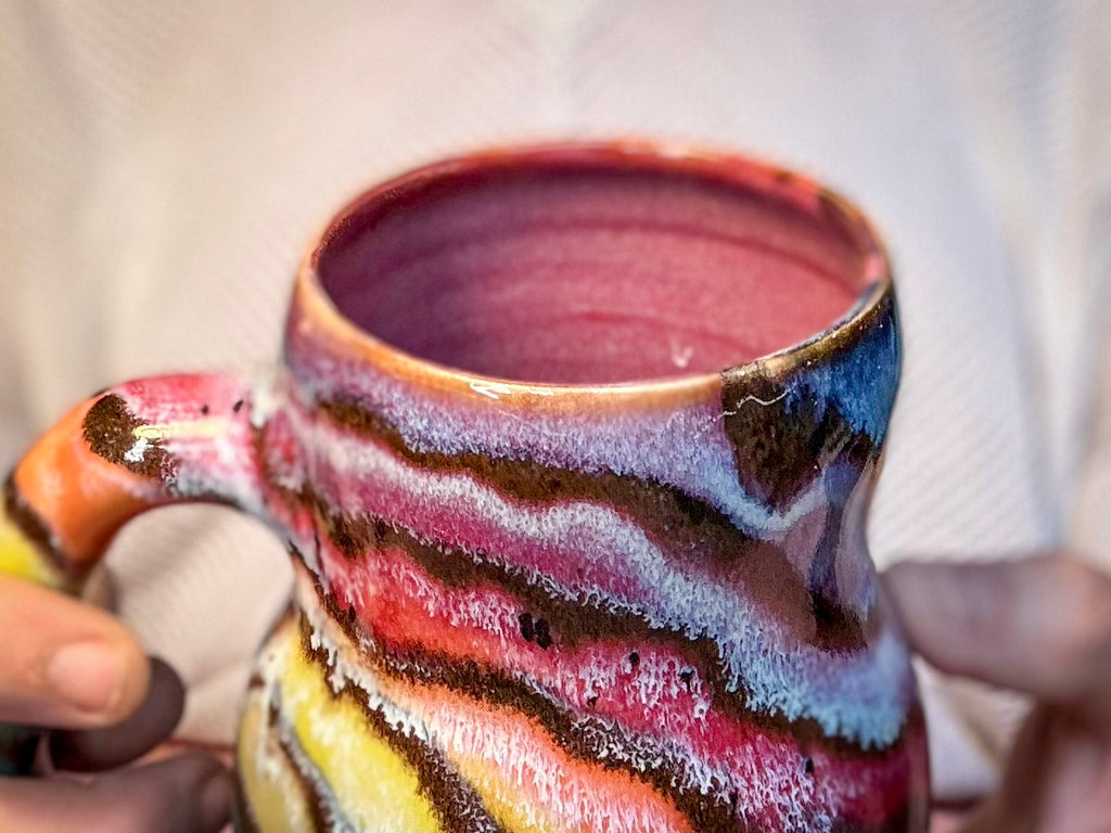 04-B Rainbow Family Mid Mod Mug - TOP SHELF, 22 oz.