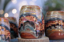 Load image into Gallery viewer, 04-B Amber 'FLOW' Variation Textured DAD Mug - MINOR MISFIT, 18 oz. - 10% off (This listing is for one mug)