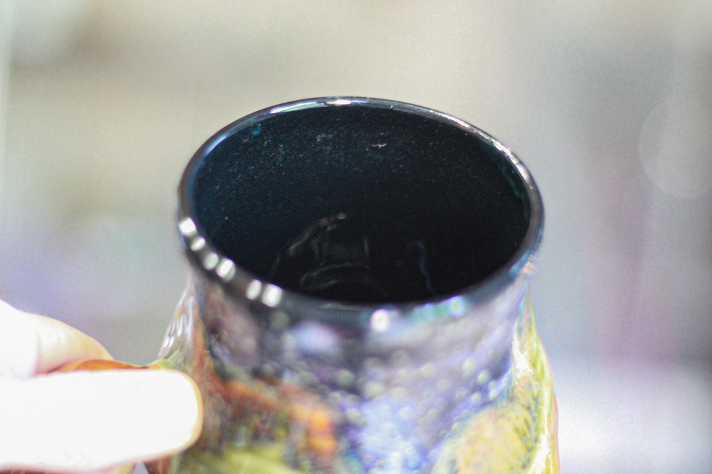 03-A Green Mountain Midnight Barely Flared Textured Divot 'Cuddle' Mug - TOP SHELF, 26 oz.